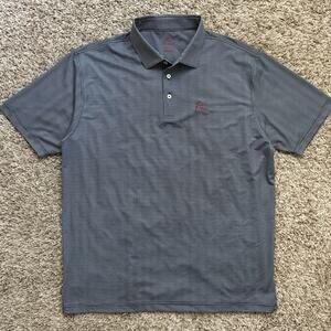 Rhoback Polo Shirt Men’s Size XL Black White Micro Houndstooth Golf Performance